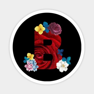 Floral Letter B Magnet